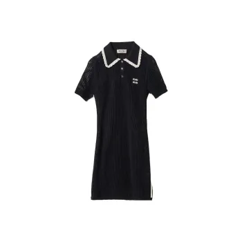 MIU MIU Short Sleeved Dresses Women's Blue