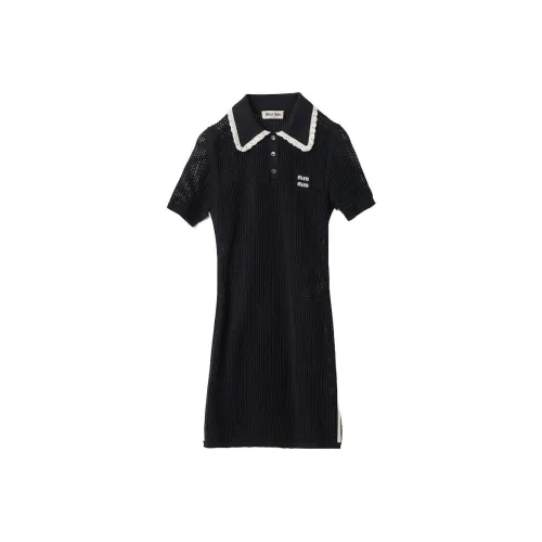 MIU MIU Short Sleeved Dresses Women's Blue