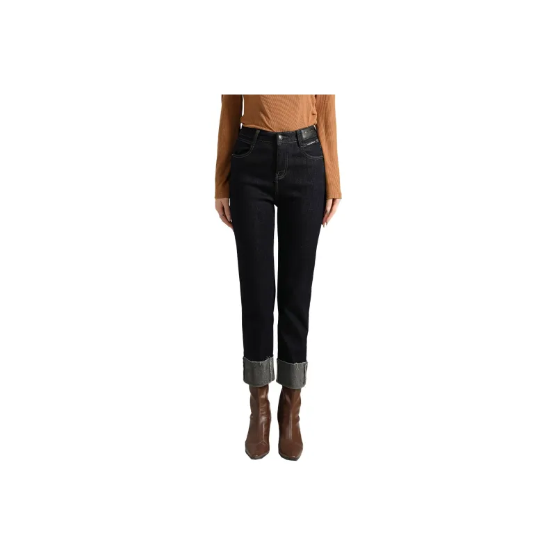 SMEN Jeans Women's Dark Blue-0