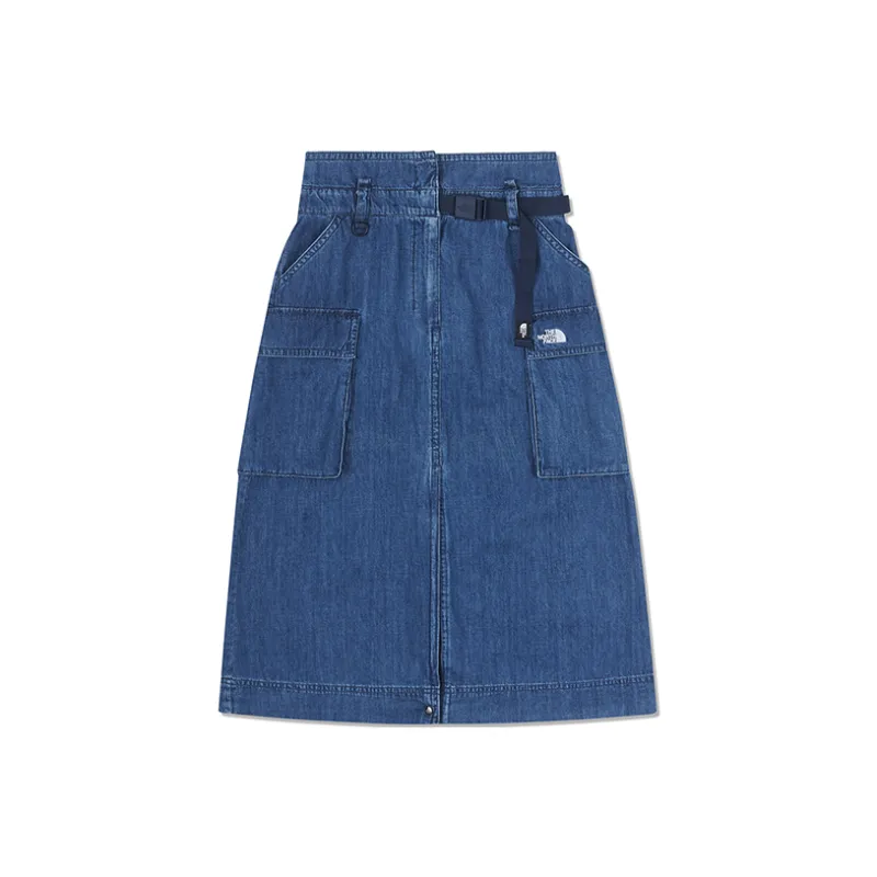 THE NORTH FACE UE Series Denim Long Skirt Women's Blue-0