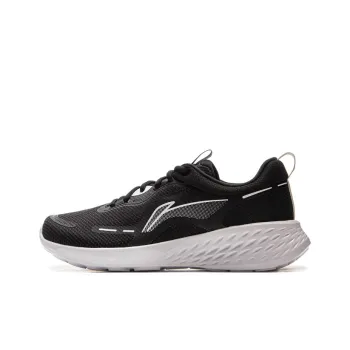 LiNing Anti Slip Wear Resistant Low Top Casual Running Shoes Men's Black White