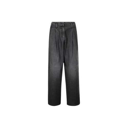 Golden Goose High Waist Pleated Wide Leg Jeans