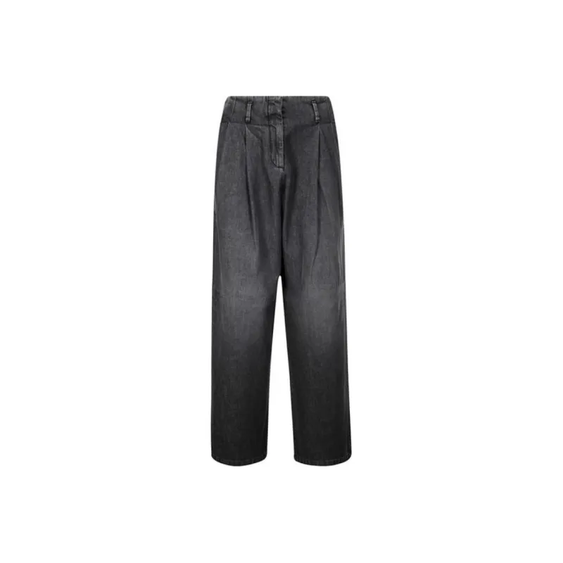 Golden Goose High Waist Pleated Wide Leg Jeans-0