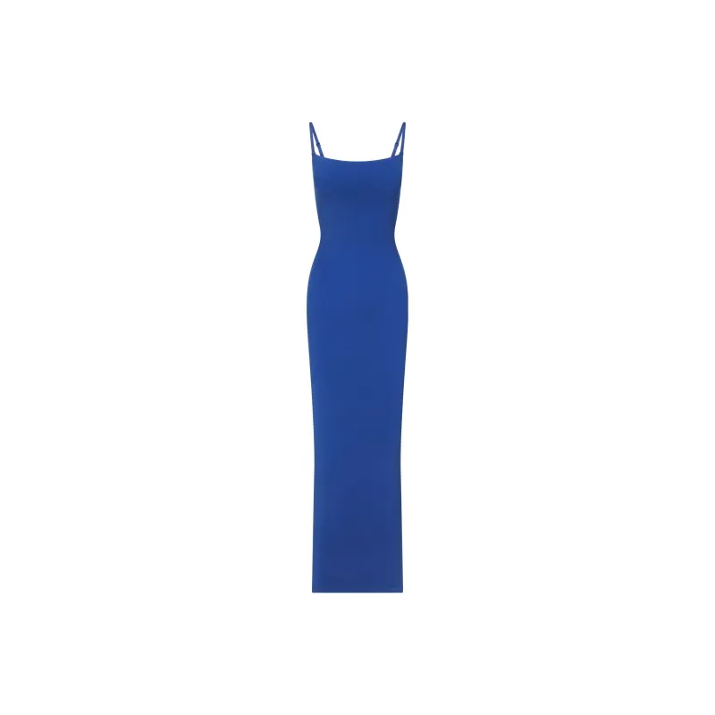 SKIMS FITS EVERYBODY LONG SLIP DRESS Slip Dress Women's SAPPHIRE/Sapphires-0