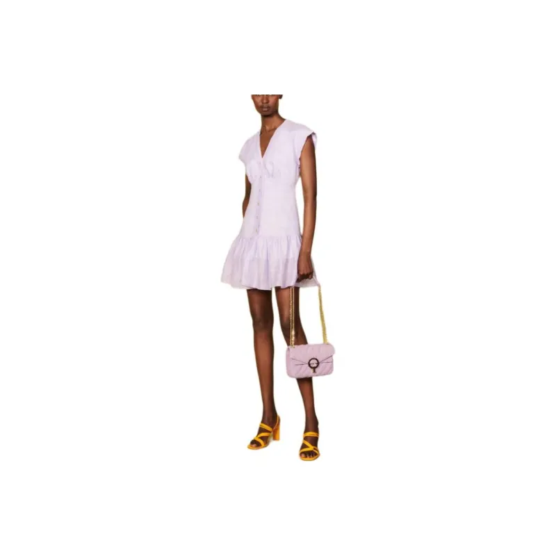Sandro Short-Sleeved Dresses Women's Purple-0