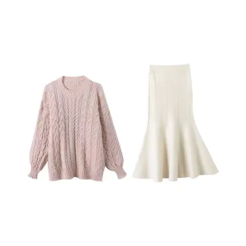 Lookinto Casual Suit Women's Pink+Apricot