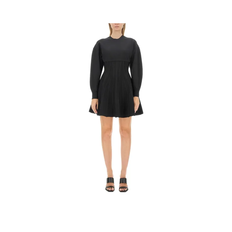 Alexander McQueen Wool blend Flared Minidress-0