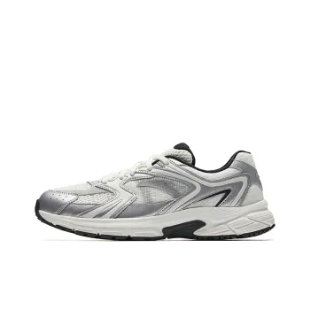 Anta Height Increasing Lightweight Breathable Low Top Casual Running Shoes Men's White Silver