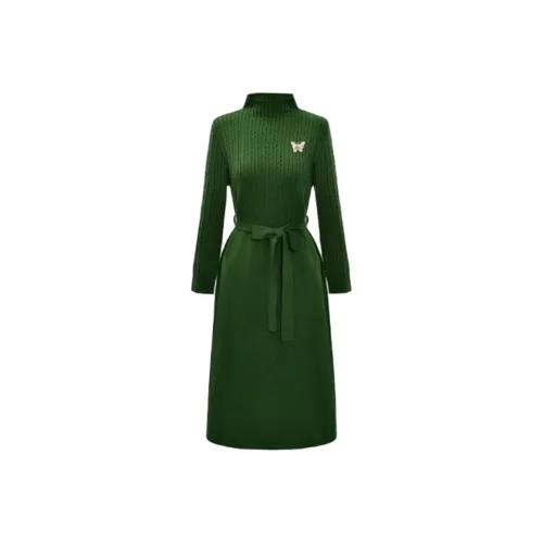 DIFFIE RIEGER Long-Sleeved Dresses Women's Ocean Breeze Green