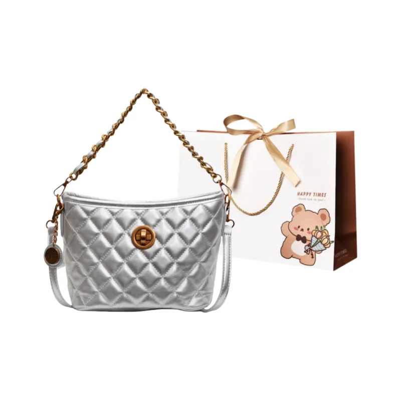 ERANGBEAR PU Crossbody Bag Women's Black/White/Yellow/Pink/Silver/Blue-6
