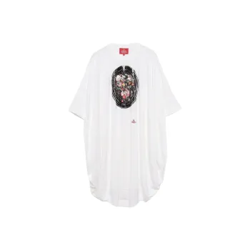 Vivienne Westwood Graffiti Framed Flower Dress Short-Sleeved Dresses Women's White