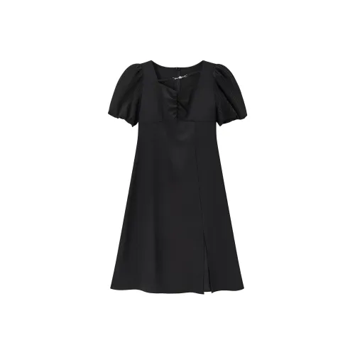 EICHITOO Short-Sleeved Dresses Women's Black