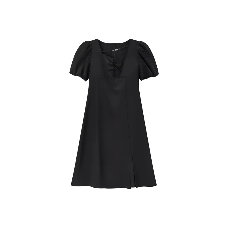 EICHITOO Short Sleeved Dress Women's Black-0