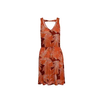 Victoria's Secret LASCANA Printed Sleess Mini Dress/OraP Sleeveless Dress Women's Orange Palm