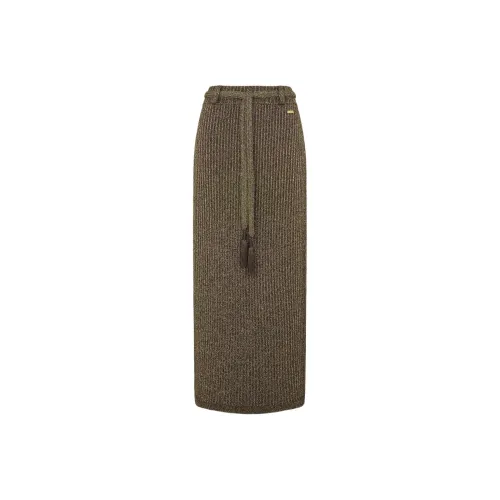 TF SS25 Knit Long Skirt Women's Chocolate