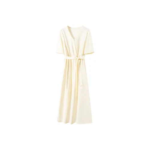 FORTEI Short-Sleeved Dresses Women's Ecru
