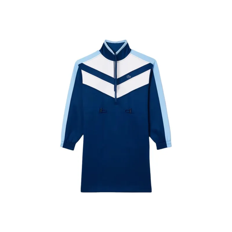 LACOSTE Colour-block Sweatshirt Dress-0