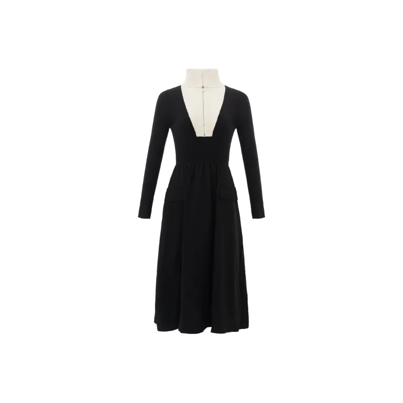 JESSYLINE Long Sleeved Dress Women's Black-0