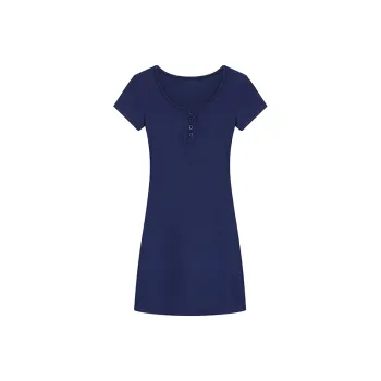 PAIN OR PLEASURE Short Sleeved Dresses Women's Blue