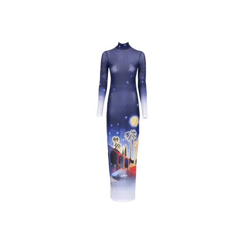 CASABLANCA Long Sleeved Dresses Women's Blue