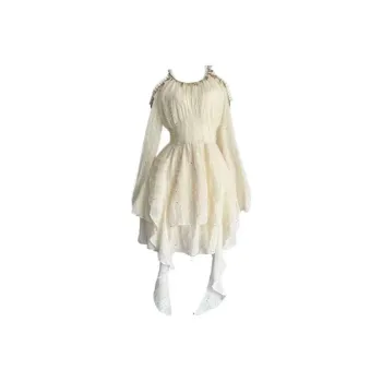 Lookinto Long Sleeved Dresses Women's Ecru