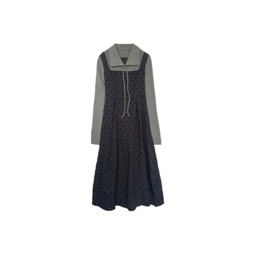 BDGU Long Sleeved Dress Women's Black & Gray