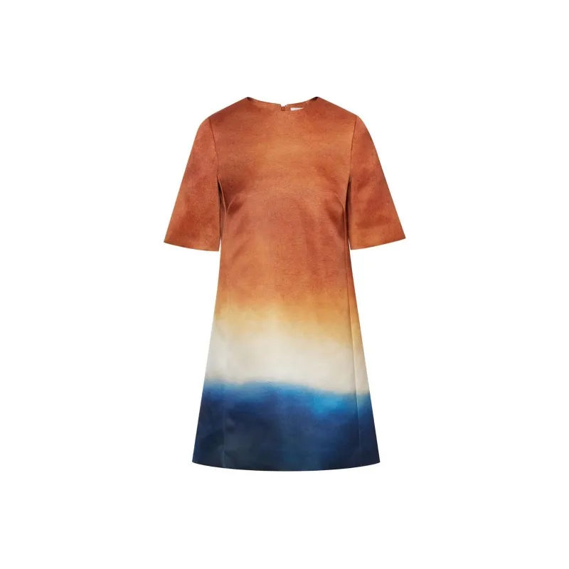 OSCAR DE LA RENTA Abstract Ombré-print Shift Minidress-0