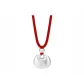 Sterling Silver Small Fu Pendant Necklace[Red String]