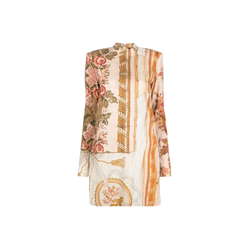 Just Cavalli Long-Sleeved Dresses Women's Beige-0
