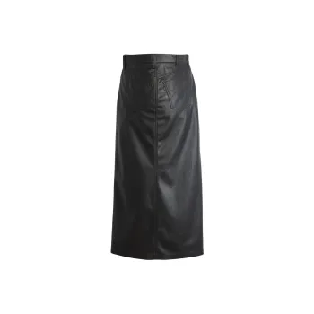 Levi's Leather Long Skirt Women's Black