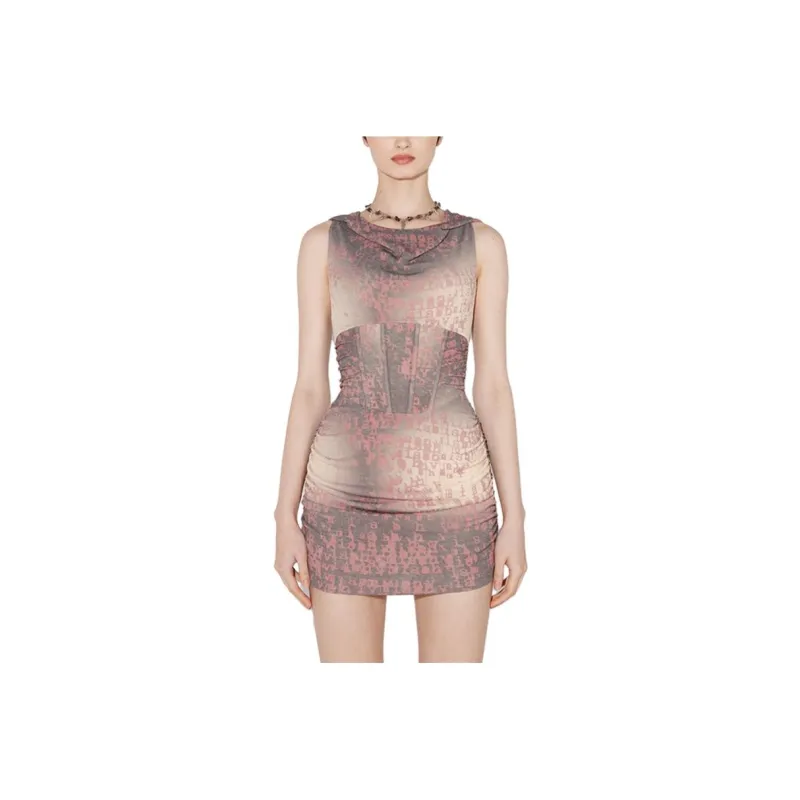 Misbhv X Esther Yu Yu Shuxin Co-authored Series Sleeveless Dresses Women's Pink Purple-0