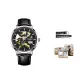 Silver Case Black Dial Belt[Packaging+Leather Strap]