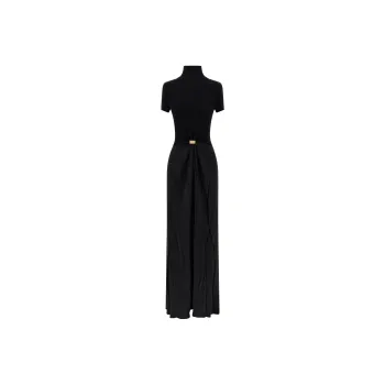 SportMax High Neck Cut Out Maxi Dress