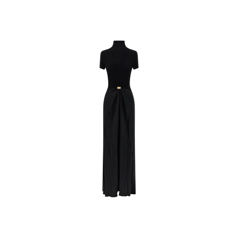 SportMax High Neck Cut Out Maxi Dress-0