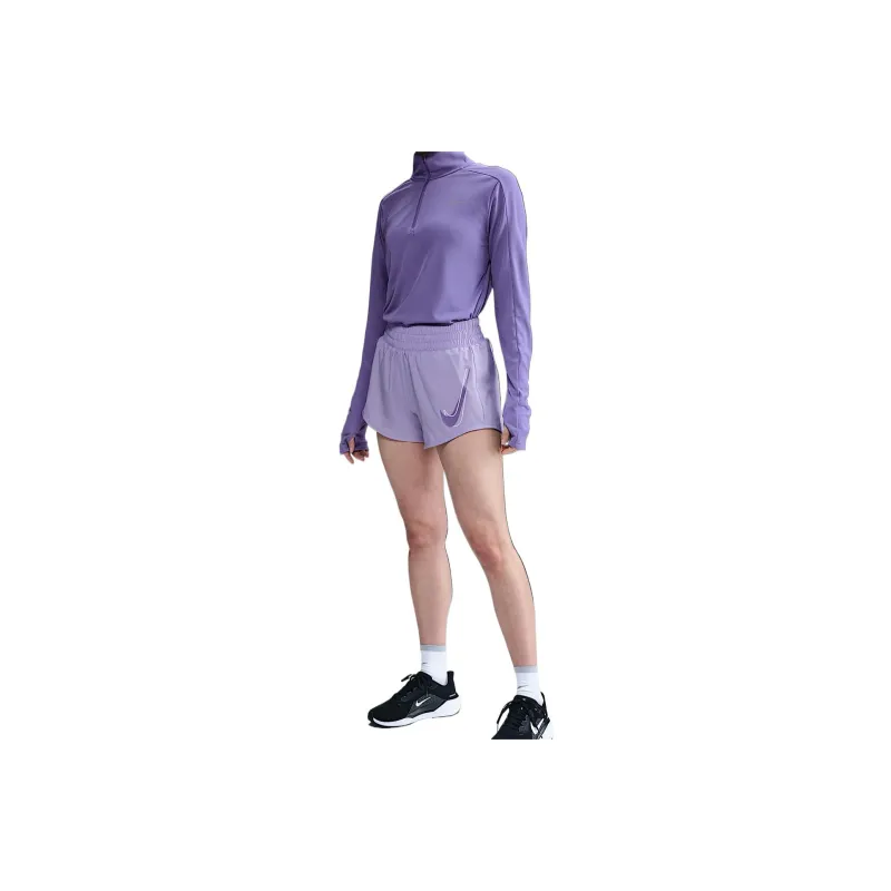 Nike Swoosh Casual Shorts Women's Lilac Ice-0