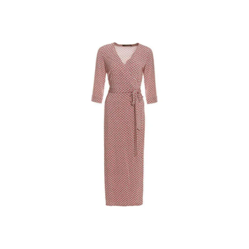 BESIONIA SS21 Long Sleeved Dresses Women's Red Pattern-0