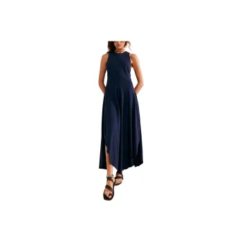 FREE PEOPLE Main Street Midi Sleeveless Dress Women's Celestial Indigo/Sky Blue