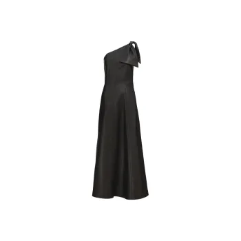 Chloe One-Shoulder Long Dress Sleeveless Dress Women's Black
