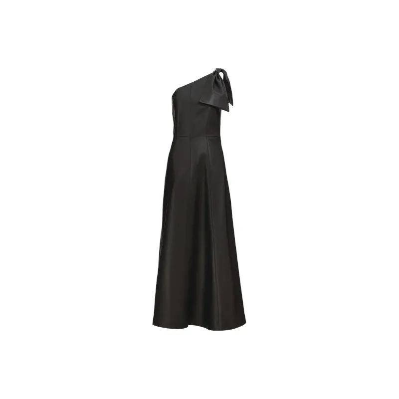 Chloe One-Shoulder Long Dress Sleeveless Dress Women's Black-0