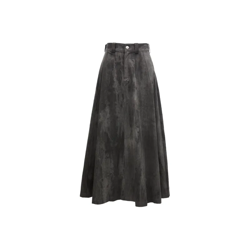 ONLY Denim Long Skirt Women's H0K Donna Light Gray Print-0