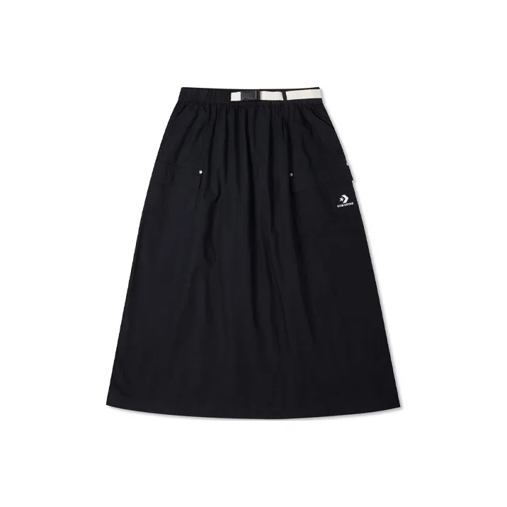 Converse Casual Long Skirts Women's Black-0