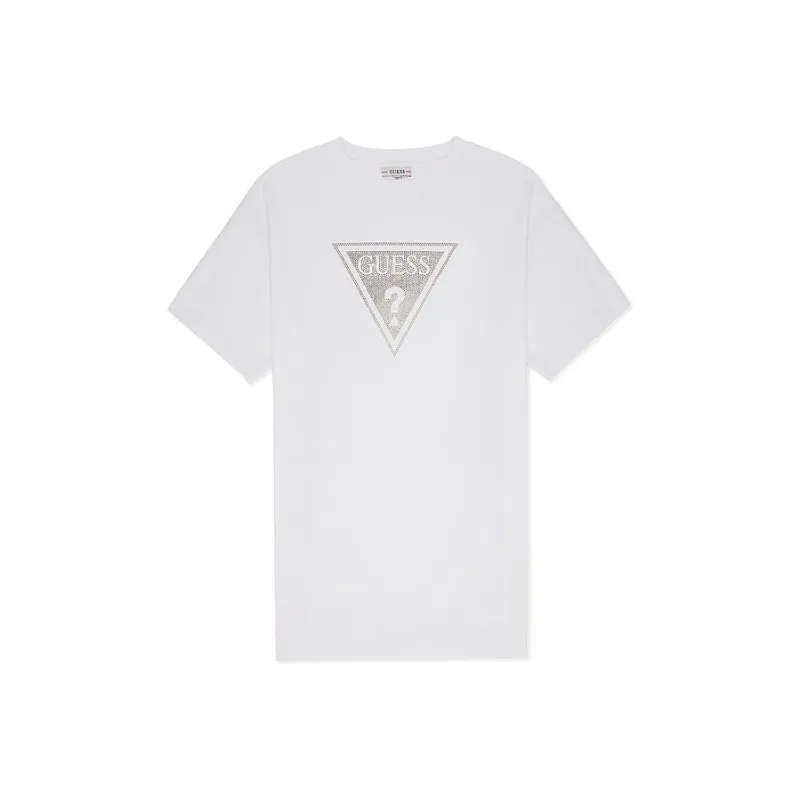 GUESS Short Sleeved Dresses Women's Optical White-0