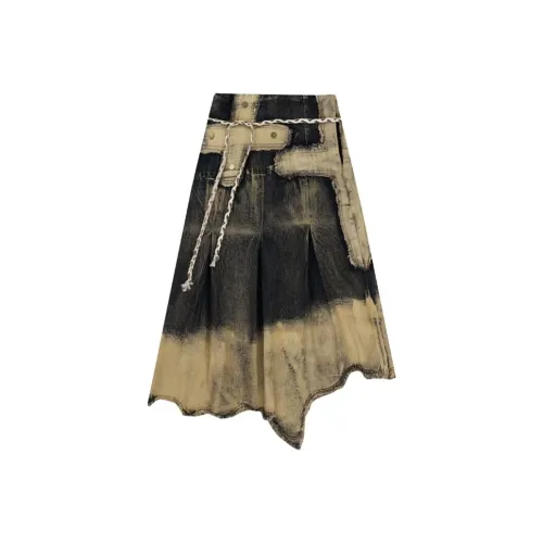 Incolore Denim Long Skirt Women's Blue