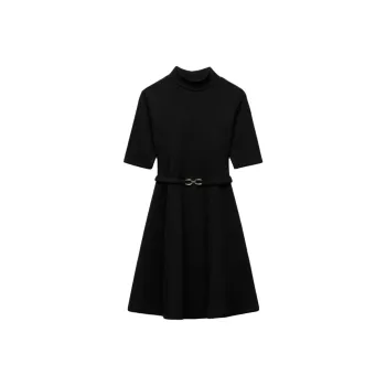 ZARA Short-Sleeved Dresses Women's Black