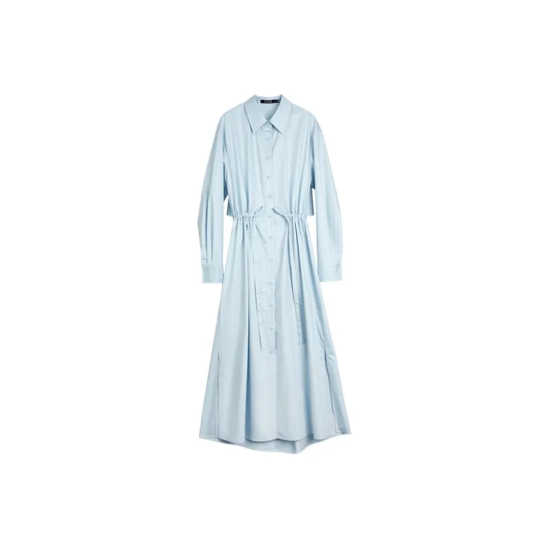 ELLE Long Sleeved Dresses Women's Blue-0