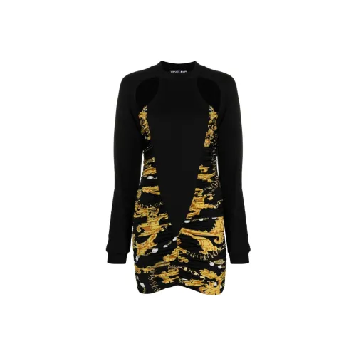 VERSACE JEANS COUTURE Cut Out Ruched Mini Dress