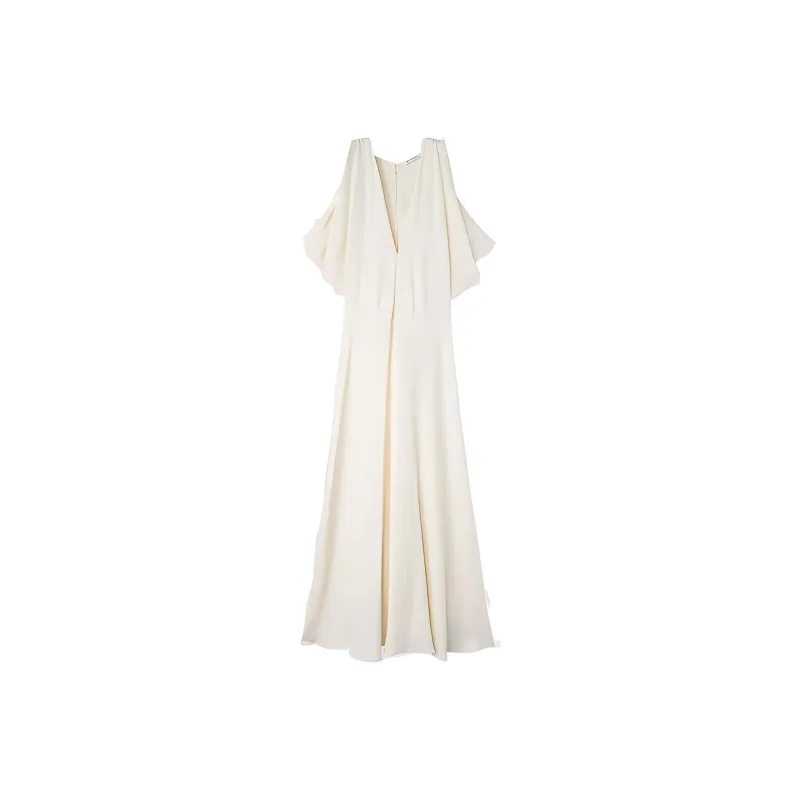 Loro Piana Milena Short-Sleeved Dresses Women's White-0