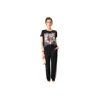 FENHONGMALI Casual Suit Women's Navy Blue