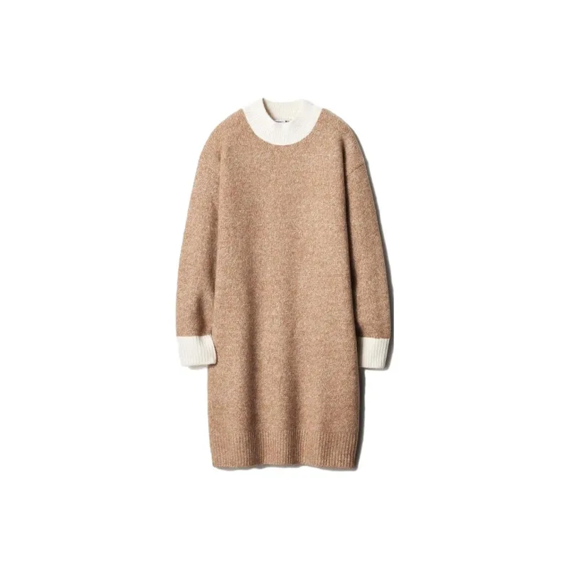 Jw Anderson X UNIQLO Jw Anderson Co-Branded Series Long-Sleeved Dresses Women's Khaki-0