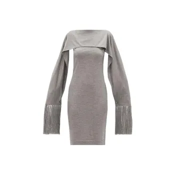 Burberry Fringed detail Mini Dress